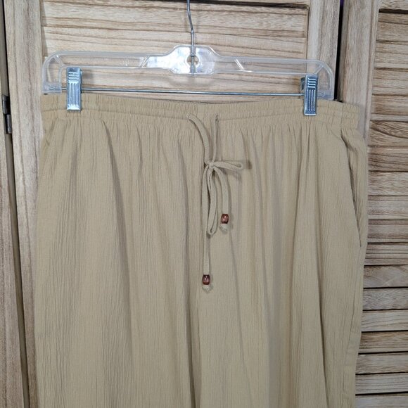 Vintage Alfred Dunner Beige Drawstring Pants w/ Pockets Size 16 - Picture 2 of 9